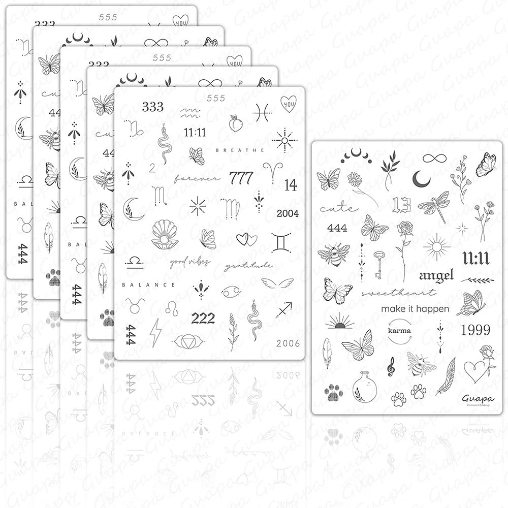 Rasmet Silicone Tattoo Training Pad - 1.5mm Thickness, Double Sided, Pre-printed Gray Design, Fine Line, Tiny Tattoo Practice Skin for Line Practice & Shading (3PCS White Pad)