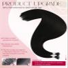 Moresoo Nano Hair Extensions Human Hair Jet Black Long Straight Nano Ring Hair Extensions Human Hair Black Invisible Add Length Or Volume 50S/50G 18 Inch view 3