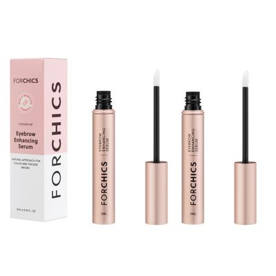 ForBrow by ForChics: 2 Pack Eyebrow Enhancing Serum - Thicker, Fuller Brows with Natural & Organic Conditioner | Vegan & Cruelty-Free with Innovative Peptides