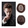 GRFIT Men Toupee Brown Men's Toupee Poly Coating Fine Mono NPU Hairpieces Straight Indian Human Hair Mens Human Hair Replacement Systems Men Hair Tropper (Color : 30mm Wave Toupee 120%, Size : 6x9) view 1