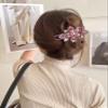 10 Pcs Double Flower Rhinestone Hair Clips fancy decorative hair clip hair accessories for women crystal hair barrettes hair decorations women thick hair view 4