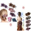 10 Pcs Double Flower Rhinestone Hair Clips fancy decorative hair clip hair accessories for women crystal hair barrettes hair decorations women thick hair view 1