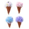 KSTZGTA Ice Cream Bath Sponge Body Scrubber Loofah Mesh-Ball for Body Wash Bathroom Men Women Cleaning Accessories Shower Sponge for Body, Purple view 2