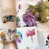 32 Sets of Temporary Tattoo Stickers Watercolor Design DIY Animals Small Temporary Tattoos for Adults and Children view 4
