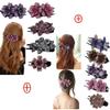10 Pcs Double Flower Rhinestone Hair Clips fancy decorative hair clip hair accessories for women crystal hair barrettes hair decorations women thick hair view 1
