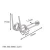 2pcs Fix Curling Iron Replacement Part Double Return Torsion Spring Beauty Hair Curling Wand Spring (Size : TFB1.2x30) view 2