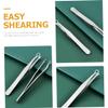 NOLITOY 1set Nose Hair Tweezers Ergonomic Stainless Steel Nose Hair Clipper Round Design for Trimming Lightweight Reusable Tool Yellow Case view 3