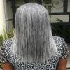 Generic Braided micro twist gray wig made on a lace frontal. Wigs for black women. Length is 16inches. view 4
