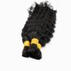 XISHIHONGYAN Bulk Human Hair Deep Curly - 3 Bundles (150g) Weft-Free Seamless for Box & Boho Knotless Braids 18 Inch Natural Black view 3