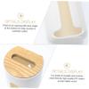 Amosfun 1piece Wall-mounted Cotton Pad Organizer Dustproof Storage Case for Makeup Wipes Versatile and Space-saving Design for Bathroom Hotel Home view 3