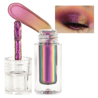 AMY'S DIARY Duochrome MultiChrome Chameleon Liquid Metallic Eyeshadow, High-Impact Multi-Dimensional Finish,Red Yello Silky Smooth and High Pigment Holographic Glitter Eyeshadow Makeup (#06)
