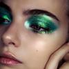 AMY'S DIARY Green Teal Duochrome MultiChrome Chameleon Liquid Metallic Eyeshadow, High-Impact Multi-Dimensional Finish,Green Silky Smooth and High Pigment Holographic Glitter Eyeshadow Makeup (#03) view 2