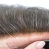 NinthAvenue Basics Toupee for Men Full French Lace Human Hair System For Men Bleached Knots Mens Hair Replacement System Breathable Full Lace Hairpiece8""X10""#310 Dark Brown with 10% gray-120% density view 3