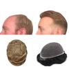 Toupee for Men Full French Lace Human Hair System For Men Bleached Knots Mens Hair Replacement System Breathable Full Lace Hairpiece8"X10"#20 Light Ash Blonde-120% density view 1
