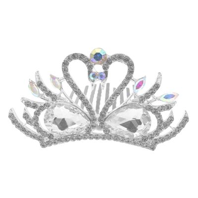 Beatifufu Bridal Swan Crown Alloy Tiara for Women Wedding Bride Jewelry Lightweight Elegant Headpiece with Sturdy Structure and Detailed Workmanship Stylish Side Comb Hair Accessory