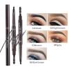 NinthAvenue Basics Head Eyebrow pencil female natural not easy smudgeon thrush beginners rotary automatic triangle double head eyebrow pencil waterproof (05 Dark coffee) view 2