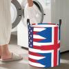 America Iceland Friendship Flag Circular Hamper Lasting Organization Bedroom Bathroom Dcor view 1