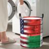 Us Madagascar America Flag Circular Hamper Lasting Organization Bedroom Bathroom Dcor view 1