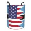 America Botswana Friendship Flag Circular Hamper Lasting Organization Bedroom Bathroom Dcor view 3