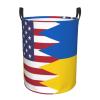 America Ukraine Friendship Flag Circular Hamper Lasting Organization Bedroom Bathroom Dcor view 2