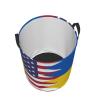 America Ukraine Friendship Flag Circular Hamper Lasting Organization Bedroom Bathroom Dcor view 4