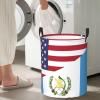 America Guatemala Friendship Flag Circular Hamper Lasting Organization Bedroom Bathroom Dcor view 1