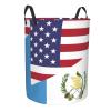 America Guatemala Friendship Flag Circular Hamper Lasting Organization Bedroom Bathroom Dcor view 3
