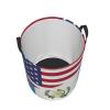 America Guatemala Friendship Flag Circular Hamper Lasting Organization Bedroom Bathroom Dcor view 4