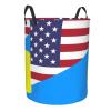 America Palau Friendship Flag Circular Hamper Lasting Organization Bedroom Bathroom Dcor view 3