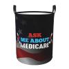 Ask Me About Medicare Circular Hamper Lasting Organization Bedroom Bathroom Dcor view 2