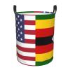 America Zimbabwe Friendship Flag Circular Hamper Lasting Organization Bedroom Bathroom Dcor view 2
