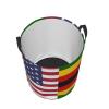 America Zimbabwe Friendship Flag Circular Hamper Lasting Organization Bedroom Bathroom Dcor view 4