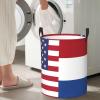 America Netherlands Friendship Flag Circular Hamper Lasting Organization Bedroom Bathroom Dcor view 1