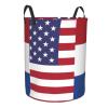 America Netherlands Friendship Flag Circular Hamper Lasting Organization Bedroom Bathroom Dcor view 3
