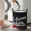 A Dream Is A Wish Your Heart Makes Circular Hamper Lasting Organization Bedroom Bathroom Dcor view 1