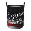 A Dream Is A Wish Your Heart Makes Circular Hamper Lasting Organization Bedroom Bathroom Dcor view 2