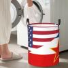 America Yugoslavia Friendship Flag Circular Hamper Lasting Organization Bedroom Bathroom Dcor view 1