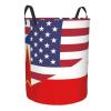 America Yugoslavia Friendship Flag Circular Hamper Lasting Organization Bedroom Bathroom Dcor view 3