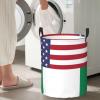 America Nigeria Friendship Flag Circular Hamper Lasting Organization Bedroom Bathroom Dcor view 1
