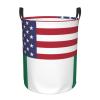 America Nigeria Friendship Flag Circular Hamper Lasting Organization Bedroom Bathroom Dcor view 2