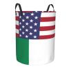 America Nigeria Friendship Flag Circular Hamper Lasting Organization Bedroom Bathroom Dcor view 3