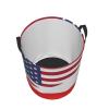 America Lebanon Friendship Flag Circular Hamper Lasting Organization Bedroom Bathroom Dcor view 4