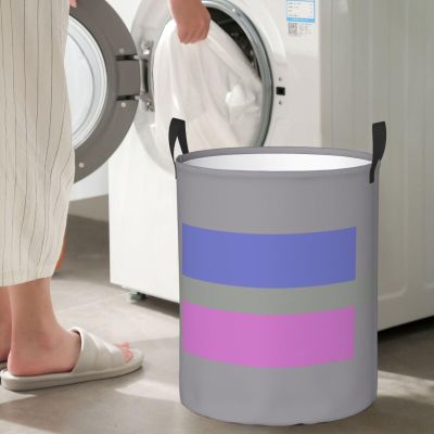 Androgynous Pride Flag Lgbtq Circular Hamper Lasting Organization Bedroom Bathroom Dcor