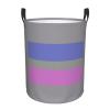 Androgynous Pride Flag Lgbtq Circular Hamper Lasting Organization Bedroom Bathroom Dcor view 2