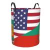 America Bulgaria Friendship Flag Circular Hamper Lasting Organization Bedroom Bathroom Dcor view 3