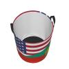 America Bulgaria Friendship Flag Circular Hamper Lasting Organization Bedroom Bathroom Dcor view 4