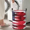 Us Bahrain America Flag Circular Hamper Lasting Organization Bedroom Bathroom Dcor view 1