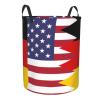 America Germany Friendship Flag Circular Hamper Lasting Organization Bedroom Bathroom Dcor view 3
