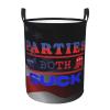Anti Politics They Both Suck Circular Hamper Lasting Organization Bedroom Bathroom Dcor view 2