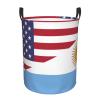 America Argentina Friendship Flag Circular Hamper Lasting Organization Bedroom Bathroom Dcor view 2